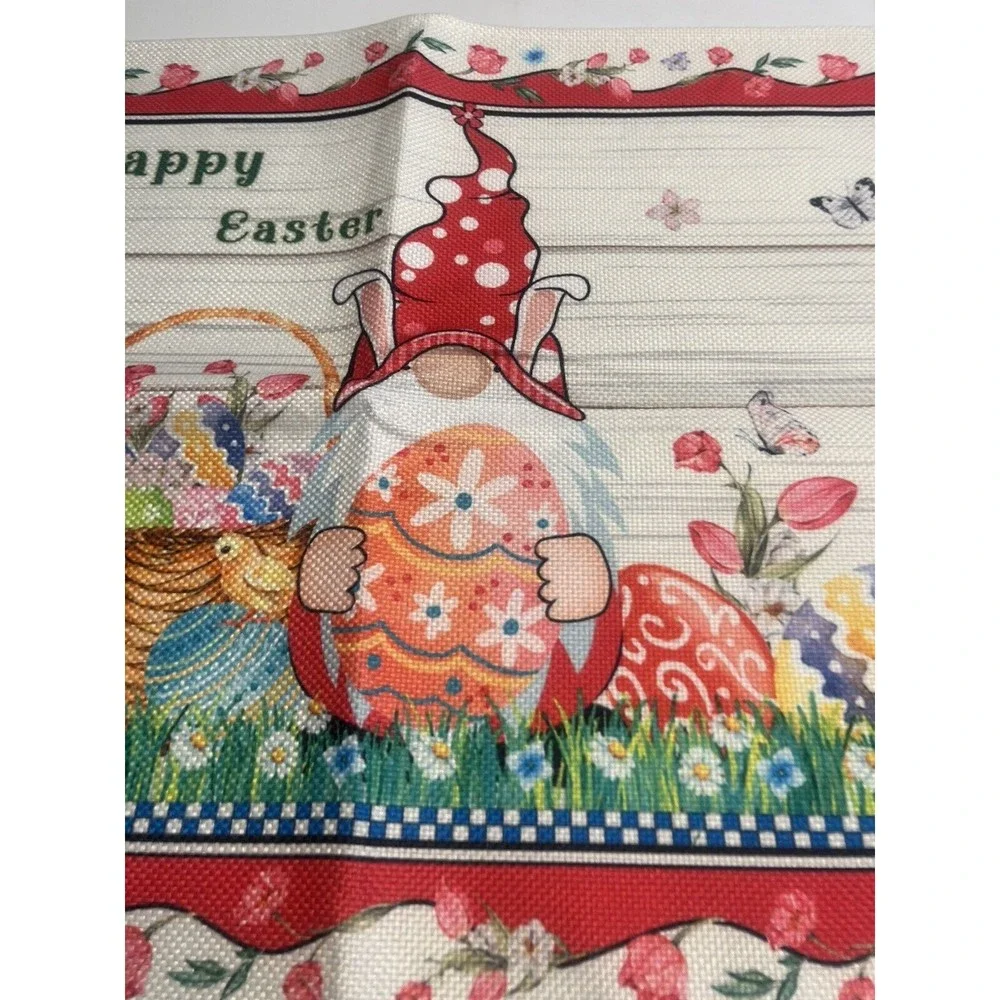 NWT - Set of 4 Placemats Spring Easter Floral Easter Bunny